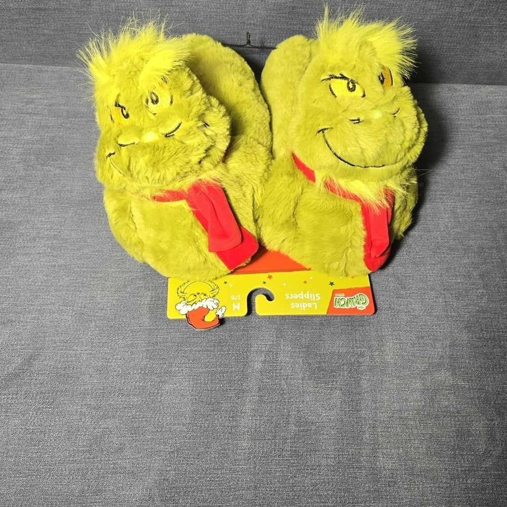 Dr. Seuss Grinch Slippers - Green and Red